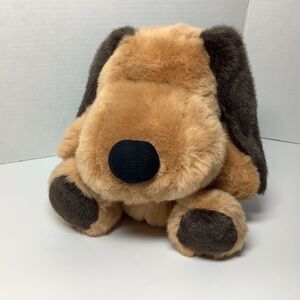 Hand Puppet Brown Dog Snuggie Toy Plush Very Soft and has Plastic Eyes.